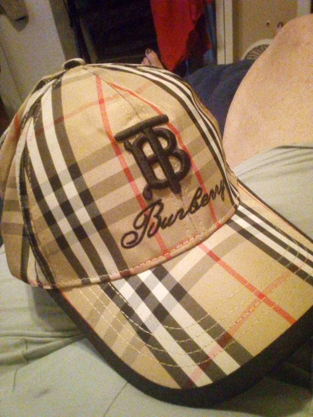 Burberry Classic Nova Check Baseball Cap in Beige and Black